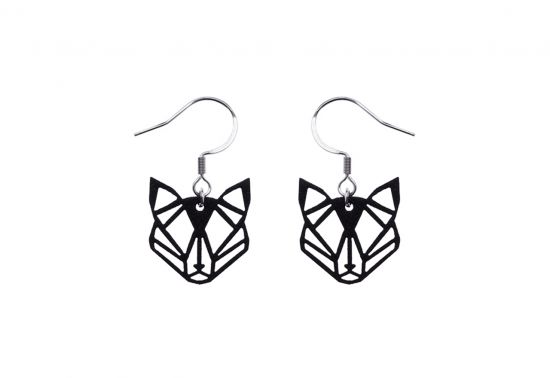 Holzohrringe Black Foxy Earrings