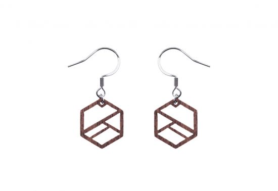 Holzohrringe Hexaline Earrings