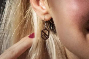 Holzohrringe Hexaline Earrings