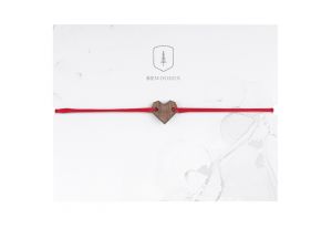 Zartes Armband Red Heart Wooden Bracelet