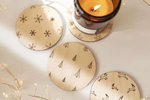 Holzuntersetzer Xmas Coasters