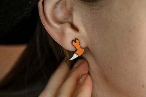 Holzohrringe Wooden earrings Earrings Prince and Fox