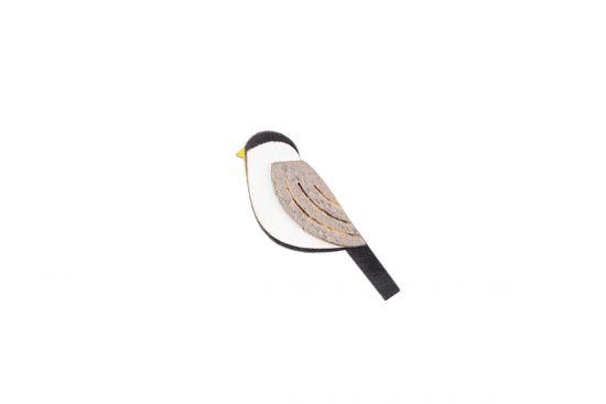 Holzbrosche Natural Cutebird Brooch