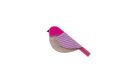 Holzbrosche Purple Cutebird Brooch