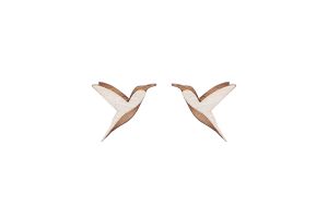 Holzohrringe Natural Hummingbird Earrings