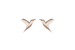 Holzohrringe Natural Hummingbird Earrings
