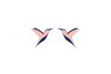 Holzohrringe Pink Hummingbird Earrings