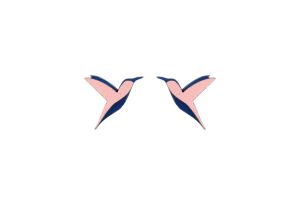Pink Hummingbird Earrings