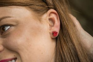 Red Cutebird Earrings