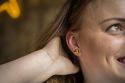 Holzohrringe Yellow Cutebird Earrings