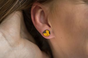 Yellow Cutebird Earrings