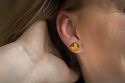Holzohrringe Yellow Cutebird Earrings