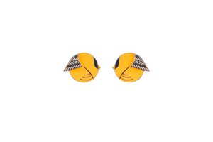 Holzohrringe Yellow Cutebird Earrings