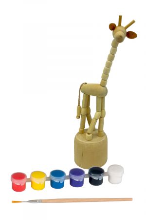 Bewegliche Giraffe zum Bemalen