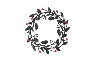 Holzdeko Dark Meadow Wreath