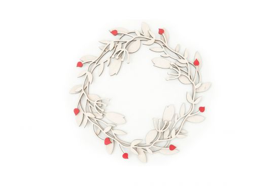 Holzdeko Light Meadow Wreath