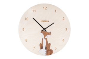 Holzuhr Fox Clock