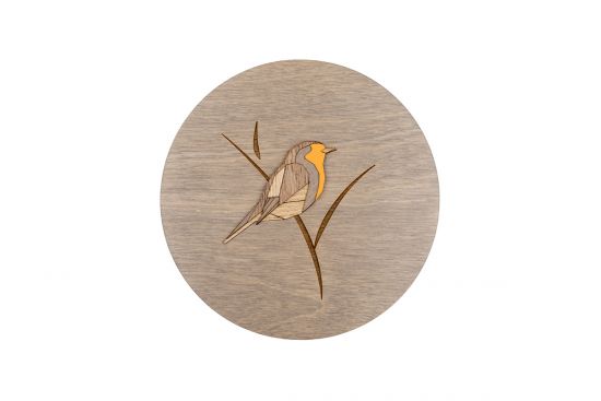 Holzdekoration Robin Wooden Image 