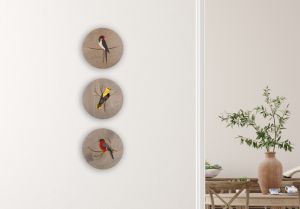 Holzdekoration Bullfinch Wooden Image