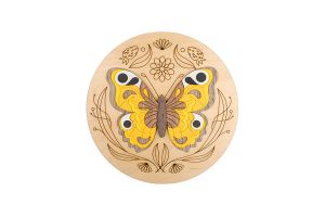 Holzdekoration Butterfly Wooden Image