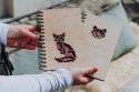 Holznotizbuch mit Fuchs A5