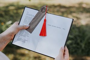Lesezeichen aus Holz Wise Owl Bookmark