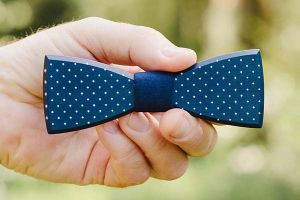 Holzfliege Navy Speckle