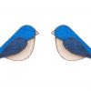 Holzohrringe Blue Bird Earrings