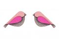 Holzohrringe Pink Bird Earrings