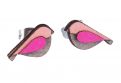 Holzohrringe Pink Bird Earrings