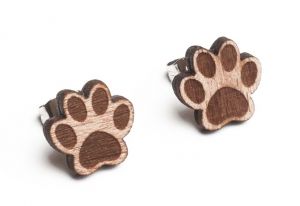 Holzohrringe Paw Earrings