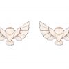 Holzohrringe Snowy Owl Earrings