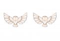 Holzohrringe Snowy Owl Earrings