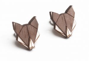 Holzohrringe Wolf Earrings