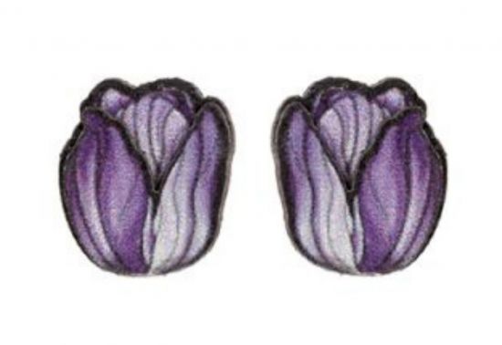 Holzohrringe Tulpe