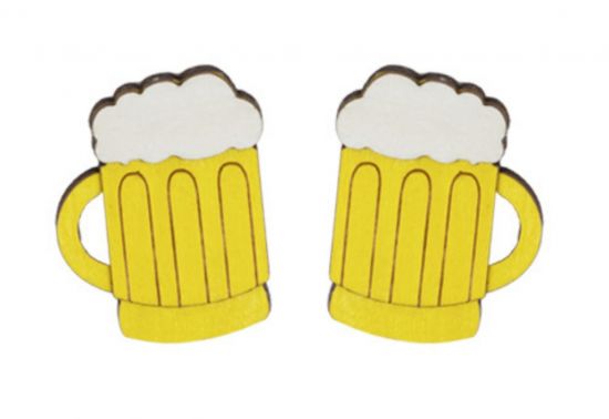 Holzohrringe Beer Earrings