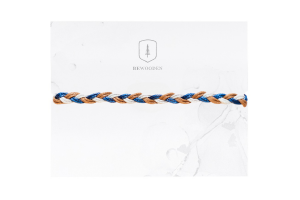 Strickarmband Blue and Brown