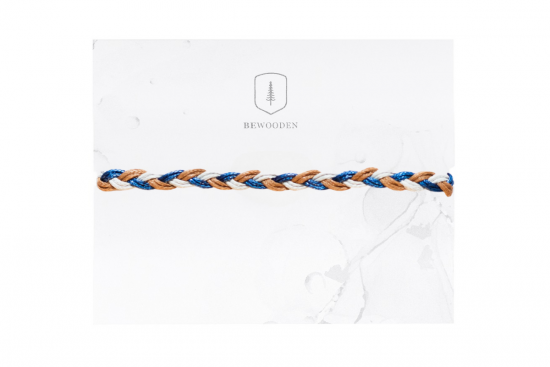 Strickarmband Blue and Brown