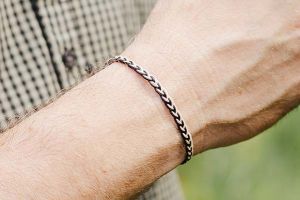 Strickarmband Schwarz