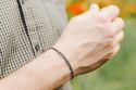Strickarmband Schwarz