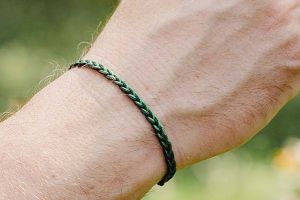 Strickarmband  Grün