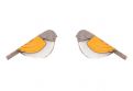 Holzohrringe Orange Cutebird Earrings