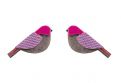 Holzohrringe Purple Cutebird Earrings
