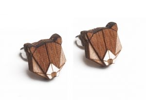 Holzohrringe Bear Earrings