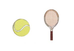 Holzohrringe Tennis Earrings