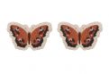 Holzohrringe Roter Schmetterling