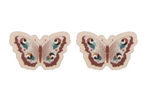 Holzohrringe Rosa Schmetterling