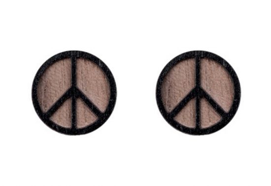 Holzohrringe Peace Earrings