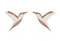 Holzohrringe Natural Hummingbird Earrings