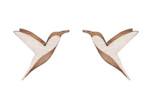 Holzohrringe Natural Hummingbird Earrings